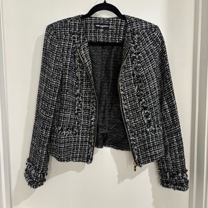 Karl Lagerfeld black and white tweed jacket